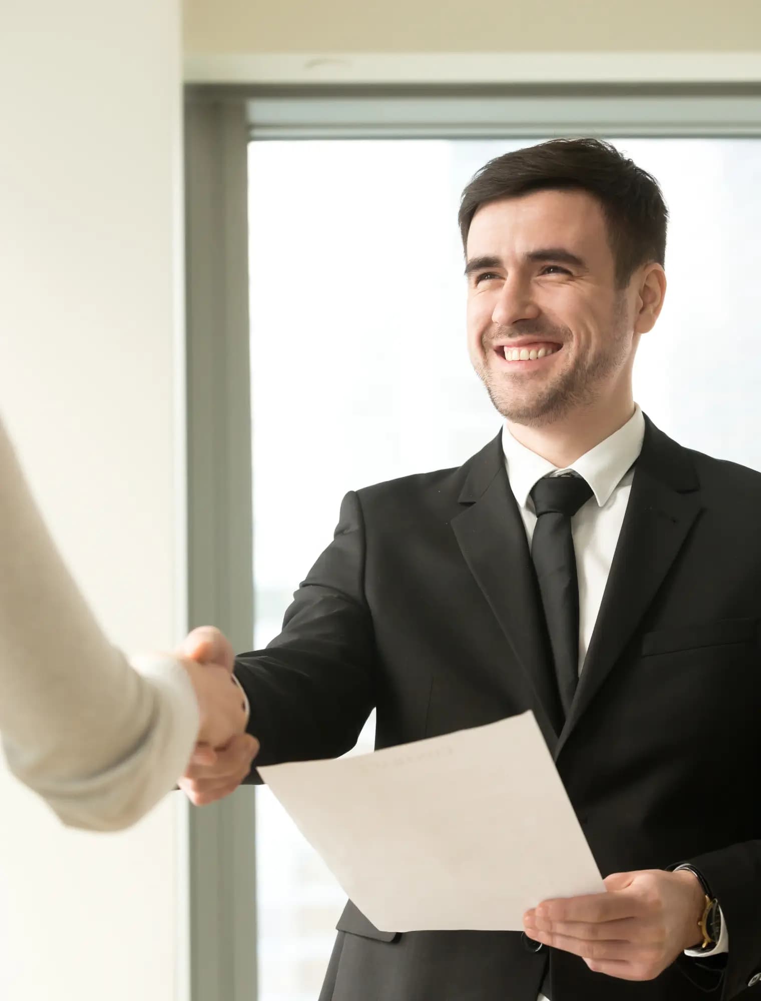 Illustration of the hiring process with various steps